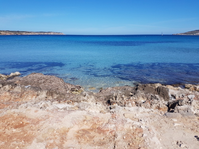 rocky shore in Malta