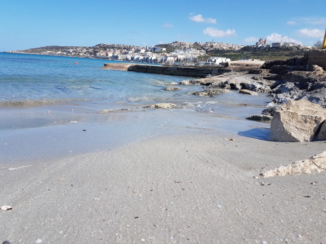 Malta Mellieha sand beach