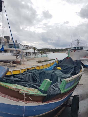 Malta with kids luzzu boat